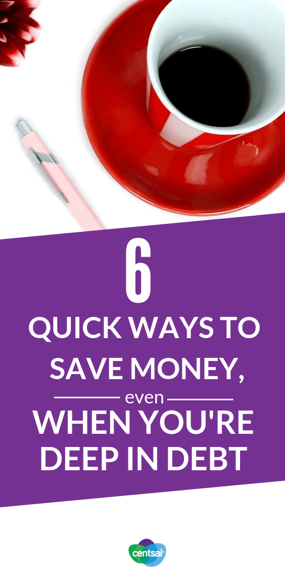 Debt makes it difficult to put money aside for the future. We have some tips on how to pay off and get out of debt. Check out these tips and quick ways to save money, even if you have debt. #debt #savemoney #budget