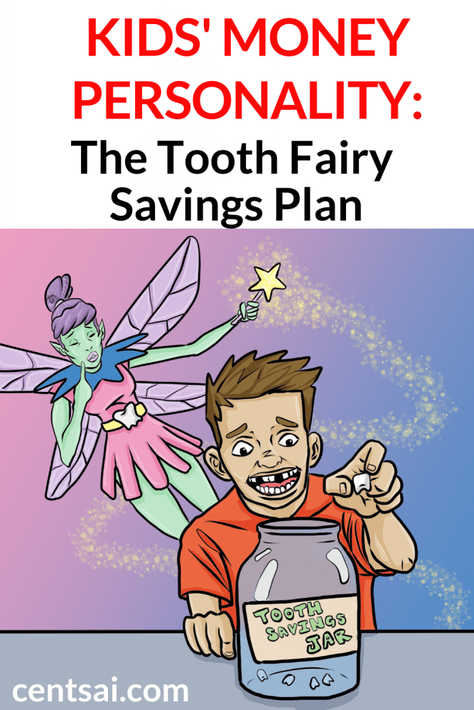 Kids' Money Personality: The Tooth Fairy Savings Plan. Whether cashing teeth in immediately or saving up for big bucks from the tooth fairy, some kids show their money personality at a young age. #saving #savings #savingstracker #savingsplan
