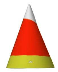 27 Cheap Halloween Party Ideas for Under $27: Candy corn party hat
