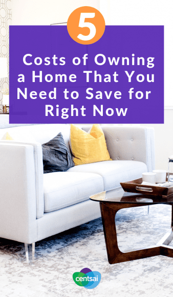 5 Costs of Owning a Home That You Need to Save for Right Now. Are you ready to cover all the expenses that will come with a house? Start saving today for these often overlooked costs of owning a home. #savingtips #realestate #investing #homeowning