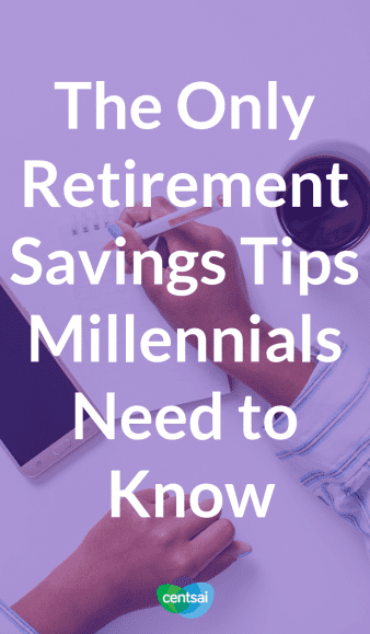 The Only Retirement Savings Tips Millennials Need to Know. It's hard to save when you live paycheck to paycheck, but it's not impossible. Check out these retirement savings tips to get on track. #retirement #savingtips #millennials #retirementsavings